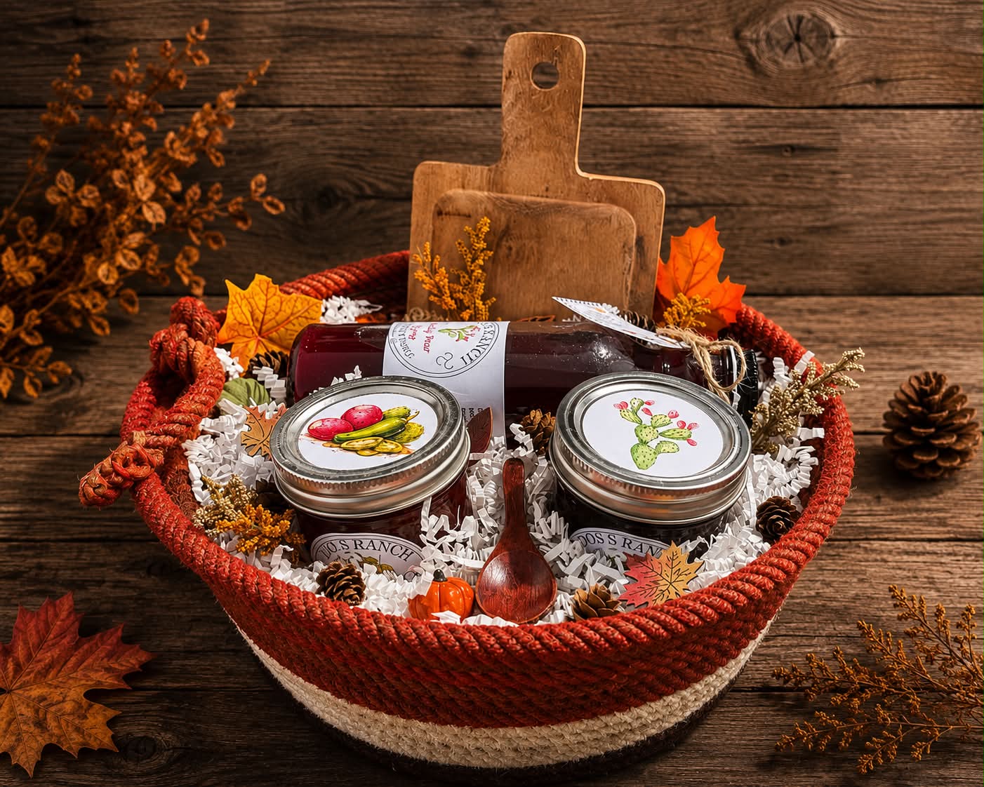 Fall Rope Gift Basket