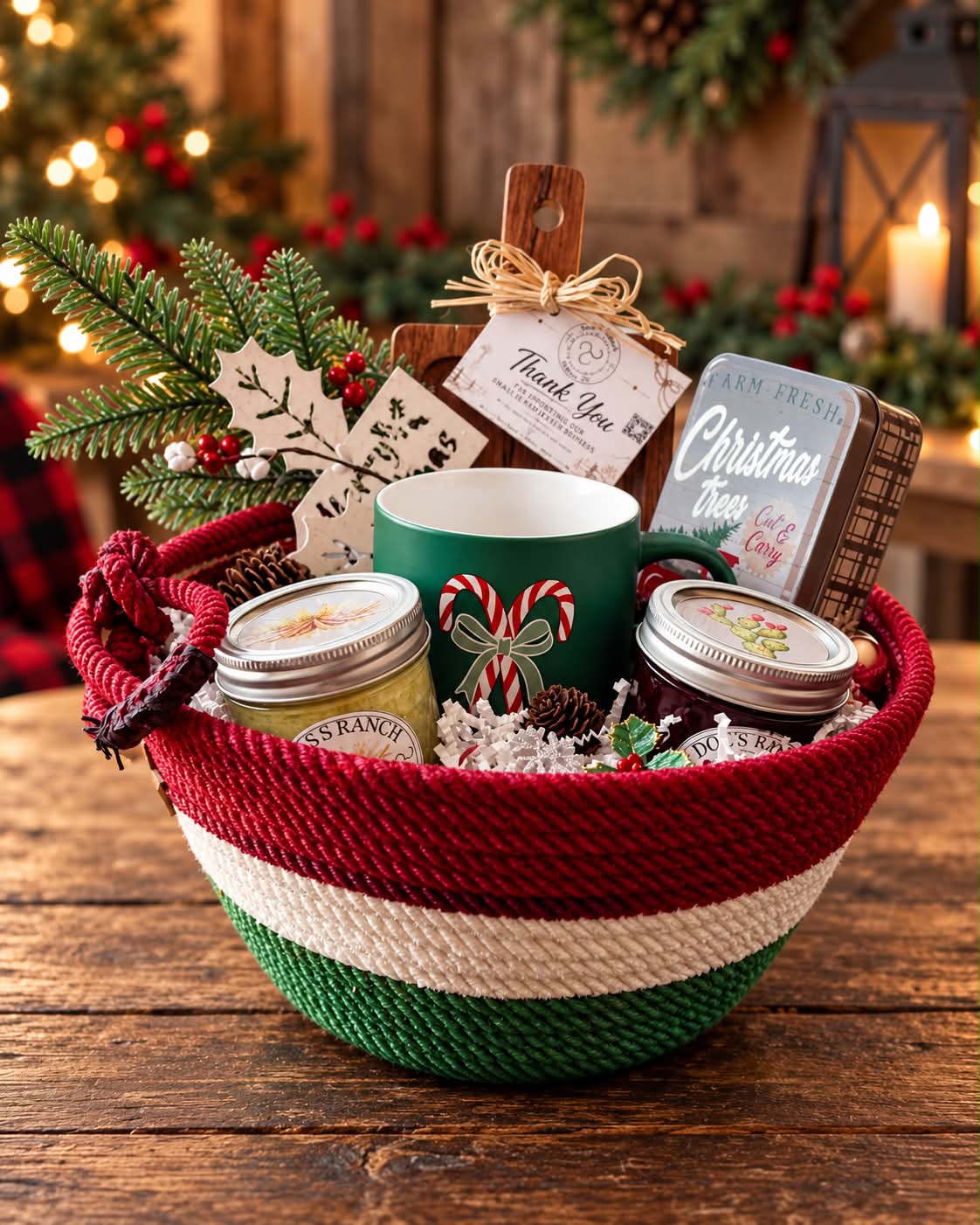 Build Your Own Christmas Rope Gift Basket