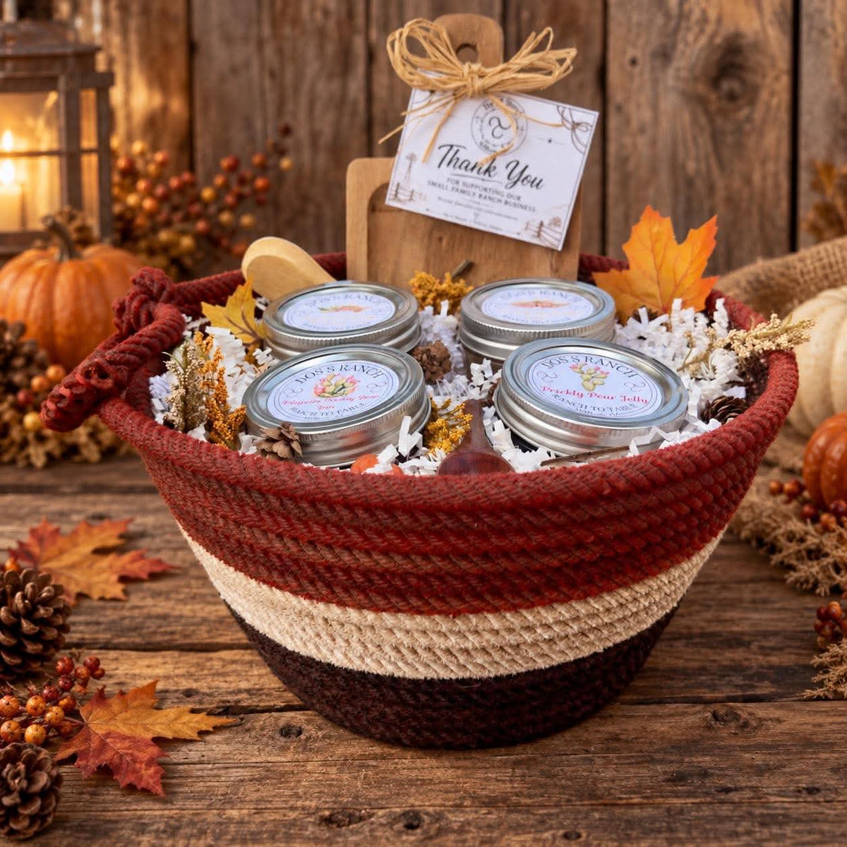 Fall Rope Gift Basket