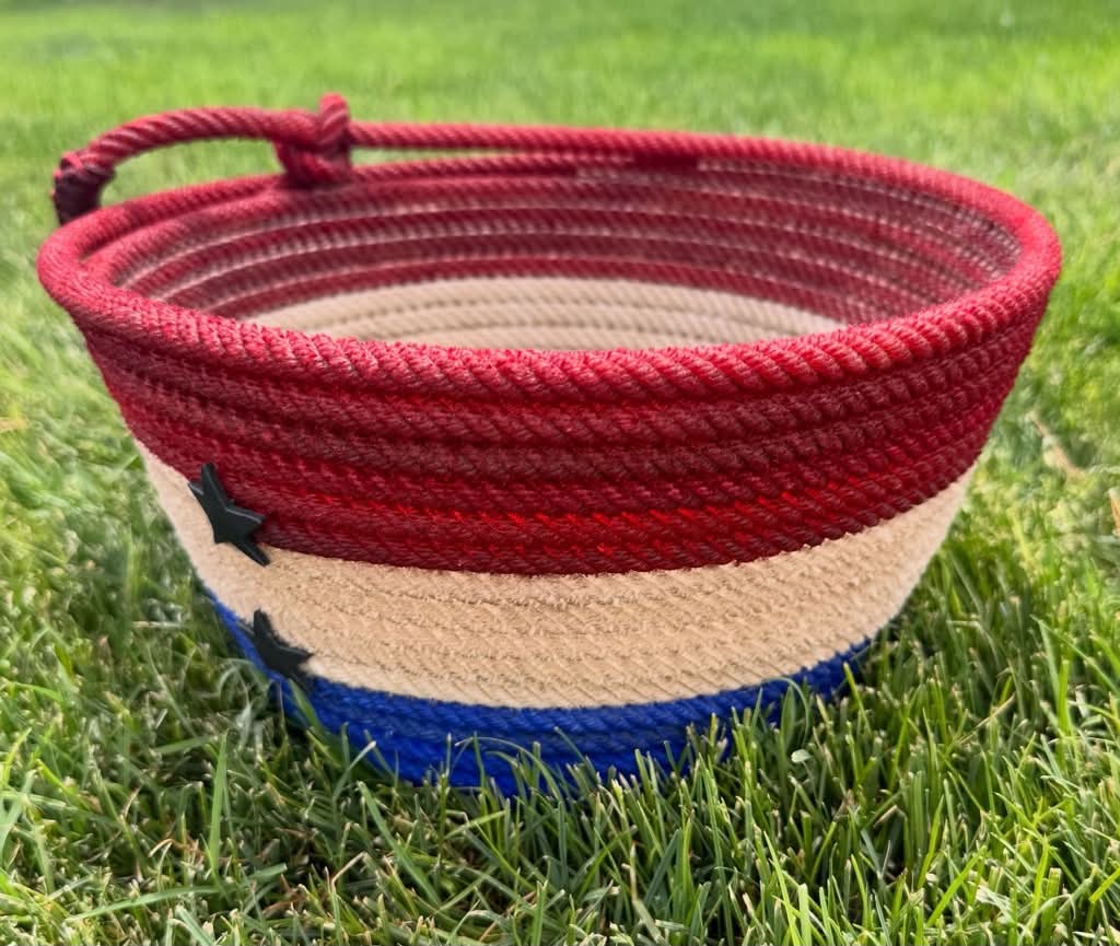Large Three-Color Rope Bowl